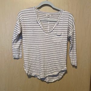 Madewell Linen T Shirt Stripes